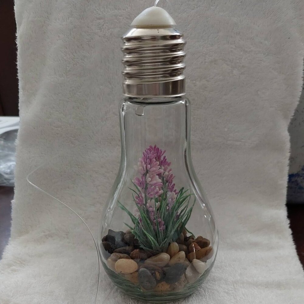Petite lampe ampoule zen à suspendre